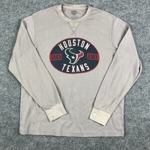 OTS Houston Texans Long Sleeve Shirt Men's Size‎ L Gray Graphic NFL Tee Casual